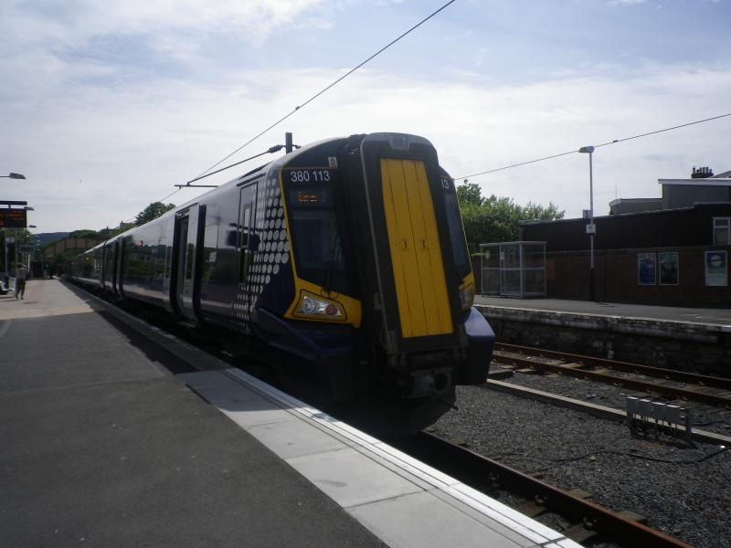 Jouney's End: Class 380 from Glasgow at Largs on Jubilee Day 2012. Photo of Jouney's End