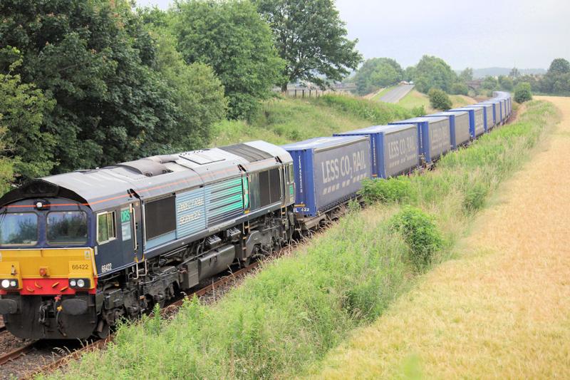 4D47 Inverness - Mossend - 66422: Luncarty south Photo of 4D47 Inverness - Mossend - 66422