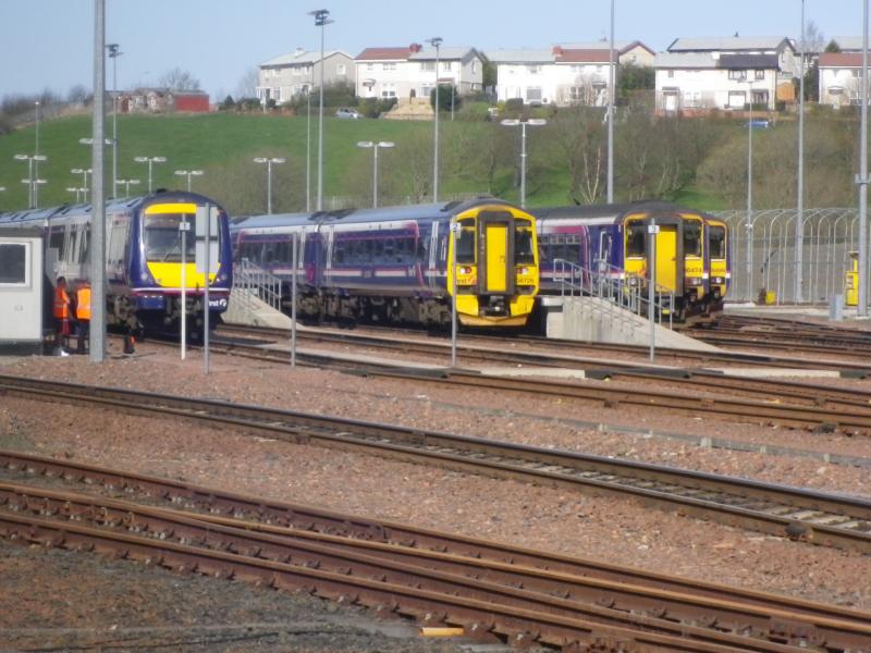 Eastfield, Glasgow: Eastfield Depot -March 2012, taken from a Striling - Glasgow train. Photo of Eastfield, Glasgow