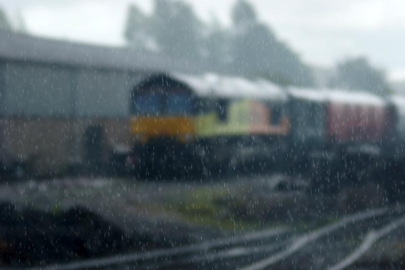 Wet Colas: 66850 in the rain at Bo'Ness Diesel Gala 28th July 2012 Photo of Wet Colas