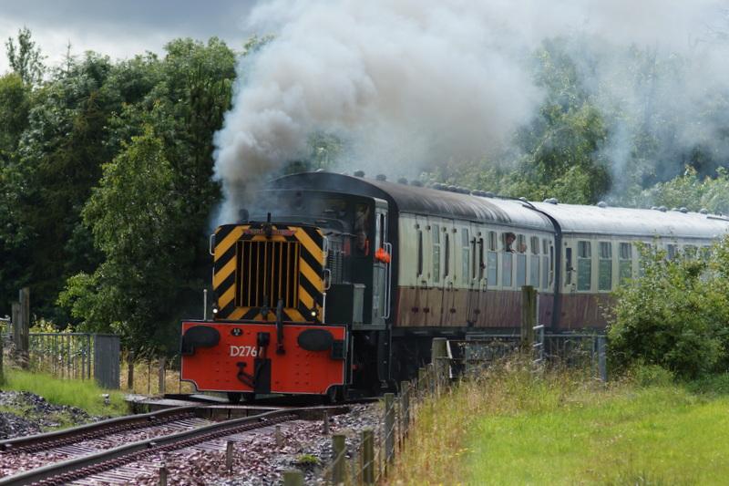 Photo of D2767 lays down a smokescreen