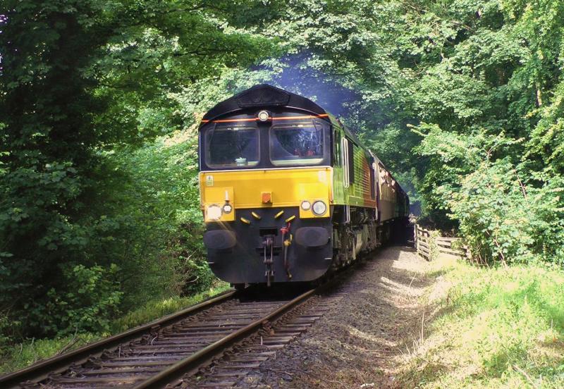 66850 climbing to Birkhill 29/07/12: Photo of 66850 climbing to Birkhill 29/07/12