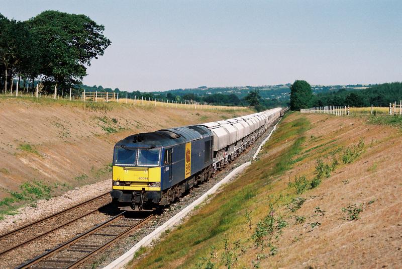 60044 6M46 Broomhaugh cutting, Tyne Valley: Many moons ago it seems Photo of 60044 6M46 Broomhaugh cutting, Tyne Valley