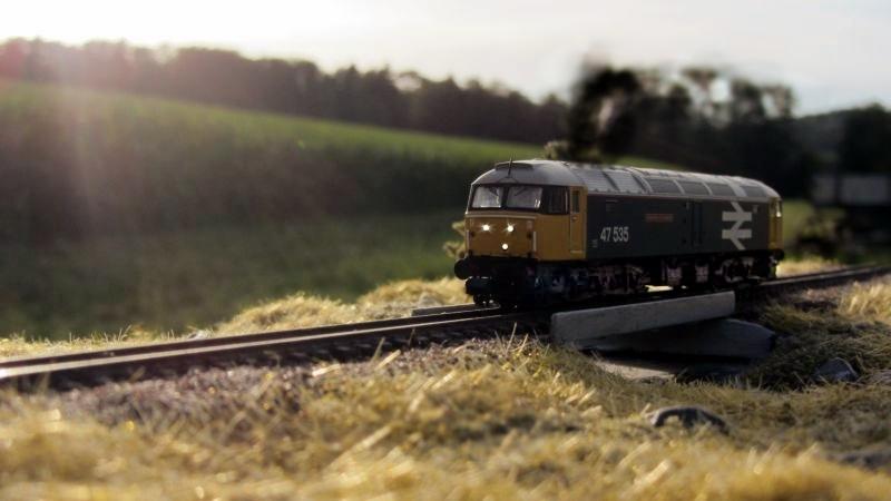47535 on the WHL: 47535 is shown here in an attempt to check the correct colours of the scenery on a diorama made for my future Photo of 47535 on the WHL