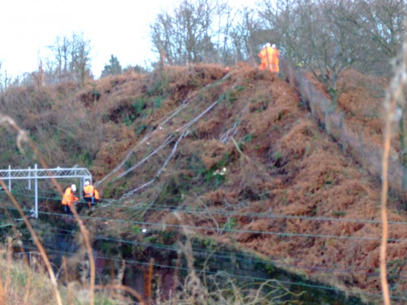 landslide at dalreaoch: Photo of landslide at dalreaoch