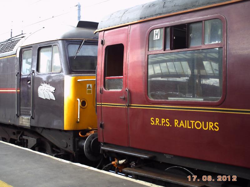 SRPS railtour?: I was in carlisle and I saw 47798 'Prince William' with some SRPS carriges! 60009 Union of South Africa was on the rear. 18/8/12 Photo of SRPS railtour?