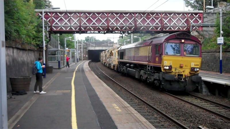 66188 6K~~: 66188 & 66147 Top and tail passed Cambuslang on 23/9/12 on 6K~~ Bridgeton to Mossend Photo of 66188 6K~~