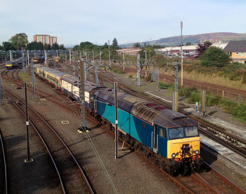 Photo of 57314 shunts 334031 at Yoker EMU depot