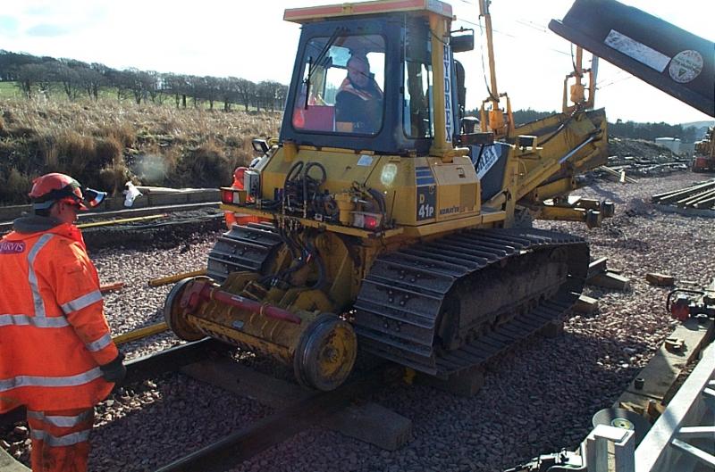 RR dozer 2: Hydrex RR dozer on track at Symington February 2004 Photo of RR dozer 2