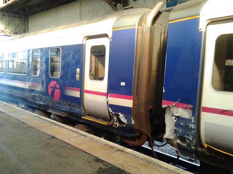 156499 Stranraer damage: Photo of 156499 Stranraer damage