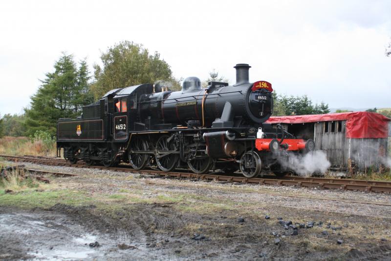 Ivatt 2-6-0 46512 EV Cooper Engineer: 13/10/12 Keith and Dufftown Railway, 150th Anniversary Celebrations 'guest' traction from the Strathspey Railway 12-15th October 2012 Photo of Ivatt 2-6-0 46512 EV Cooper Engineer
