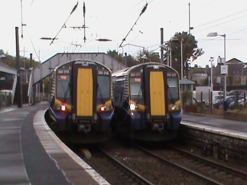 380017 & 380018 At Killwinning 18/10/12: Photo of 380017 & 380018 At Killwinning 18/10/12