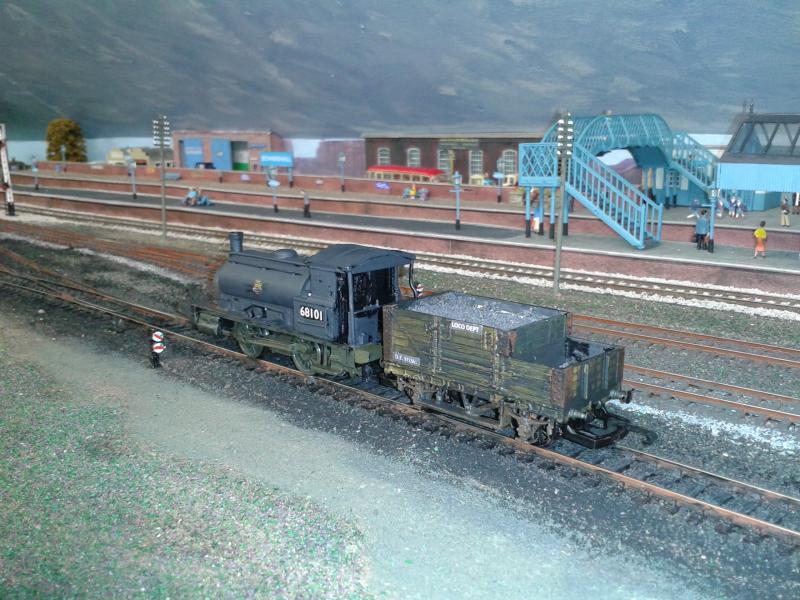 Y9 68101: My Y9 pug returns to shed after a day's shunting. Actually a modified Hornby 'Smokey Joe' Photo of Y9 68101