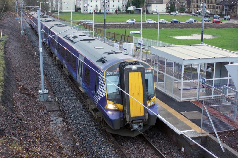 380004: 380004 at Hawkhead Station whilst working the 1530 from Paisley Canal on 19th November Photo of 380004