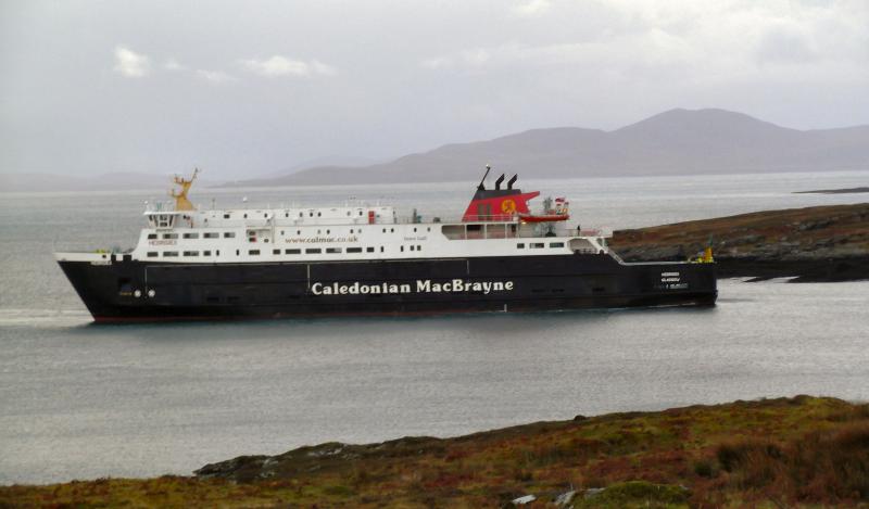 Hebrides makes its Colonsay debut.: MV Hebrides makes its Colonsay debut as it arrives at Scalasaig. Photo of Hebrides makes its Colonsay debut.