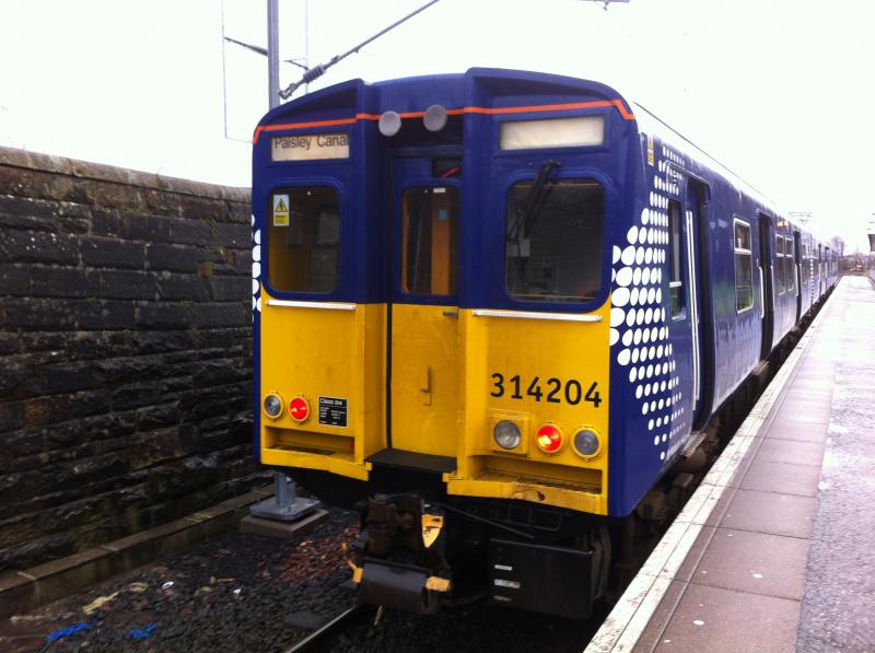 314 204: 314 204 at Paisley Canal on the 31st December 2012 about to do the 10:35 service back to Glasgow Central. Photo of 314 204