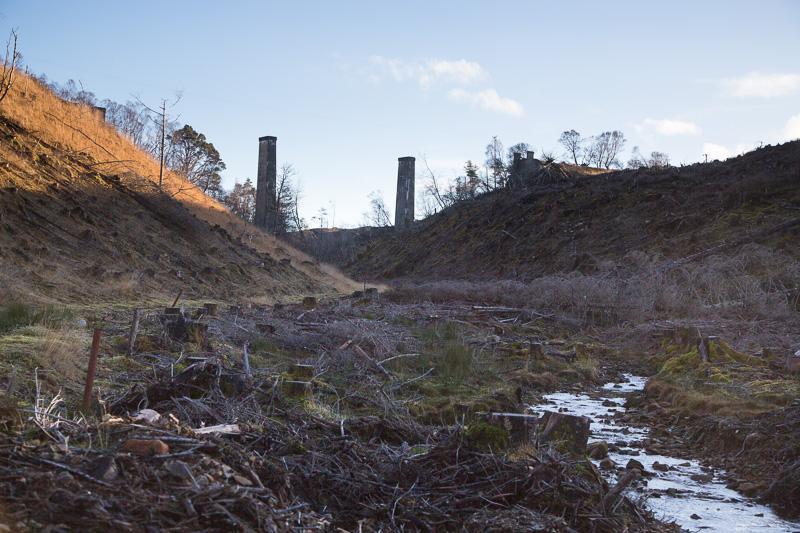 Raasay: The remains of one of the viaducts on the cable operated, narrow gauge iron ore railway on the Isle of Raasay. Correctly identified within minutes by Bill Wilson. Photo of Raasay