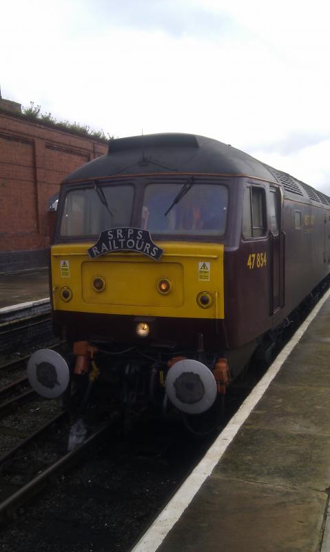 The Chester Champion : 47854 taken at Llandudno when I got off the train. While on the return journey i noticed a music festival at Chester and a black five steam train on the approach to Carlisle. Photo of The Chester Champion