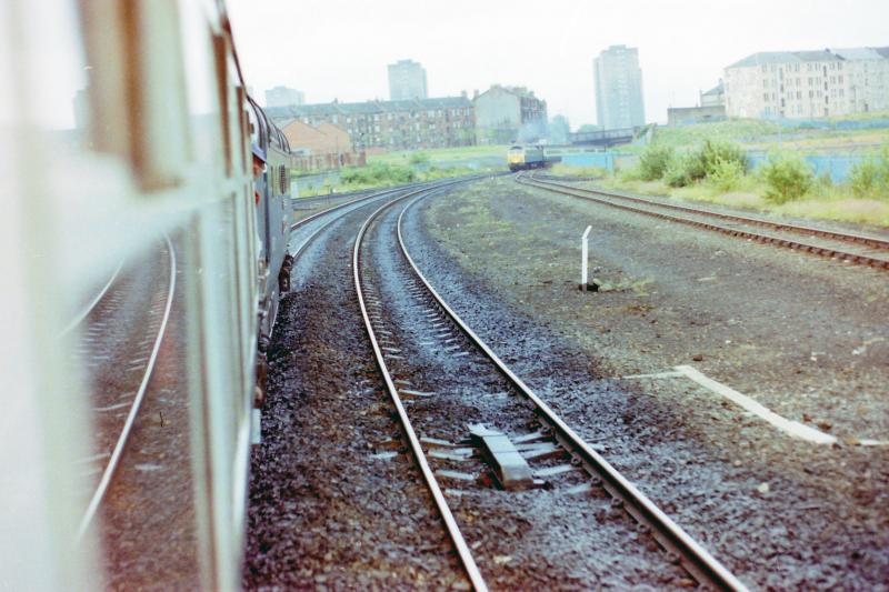 55016 - 1200 Scarboro - Glasgow at Cowlairs - 25th July 1981: Photo of 55016 - 1200 Scarboro - Glasgow at Cowlairs - 25th July 1981