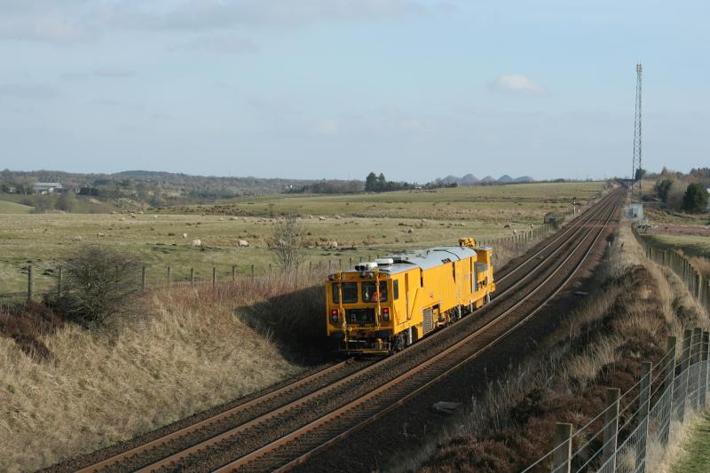Track Machine: Engineers Track Machine heading east @ Breich 17.2.13 Photo of Track Machine
