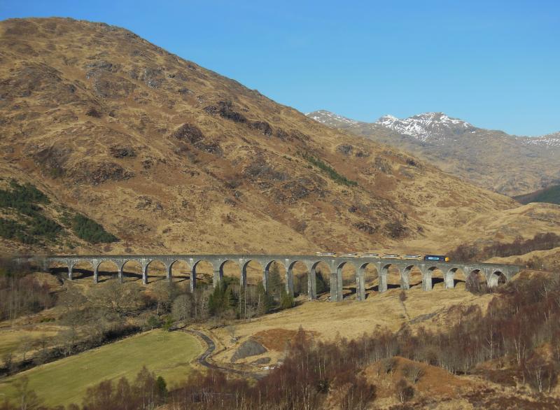 37419 6K60 Glenfinnan Viaduct 26/02/13: Photo of 37419 6K60 Glenfinnan Viaduct 26/02/13