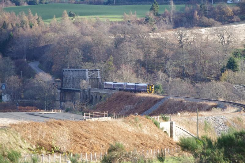 FSR 158 Elgin: 158702, 158712 East of Elgin with an Aberdeen to Inverness service. 26.11.2011 Photo of FSR 158 Elgin