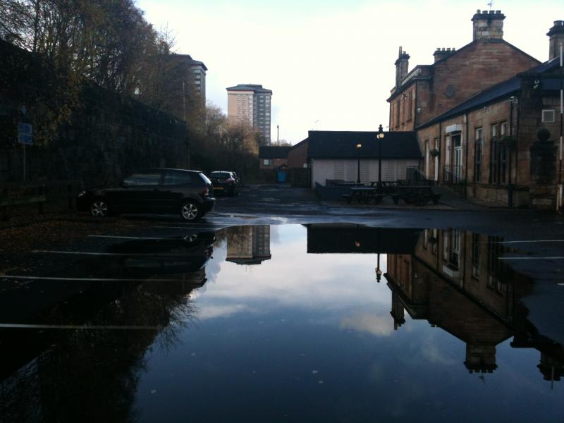 Paisley Canal: No trains today then? Flooding at Paisley Canal. Photo of Paisley Canal