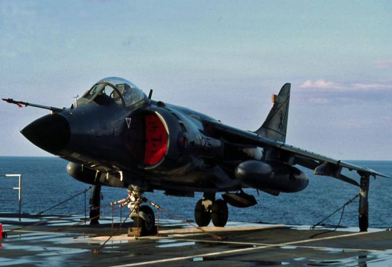 Sea Harrier: On deck HMS Invincible Photo of Sea Harrier
