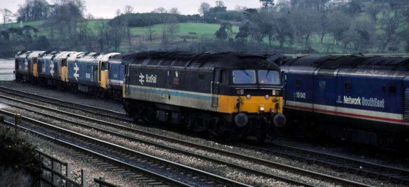 47704: 47704 passes the class 50 scrap line at Plymouth. Photo of 47704