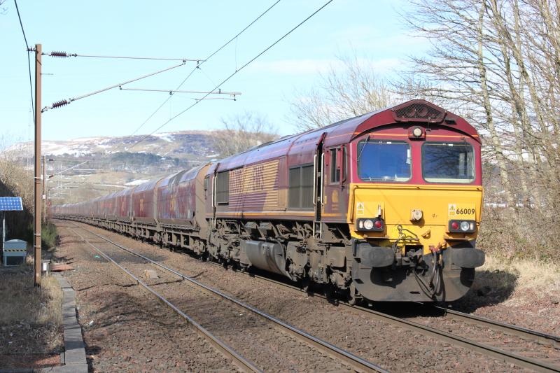 coal to longannet: 66009 on the 6g08 approaching westkilbride Photo of coal to longannet
