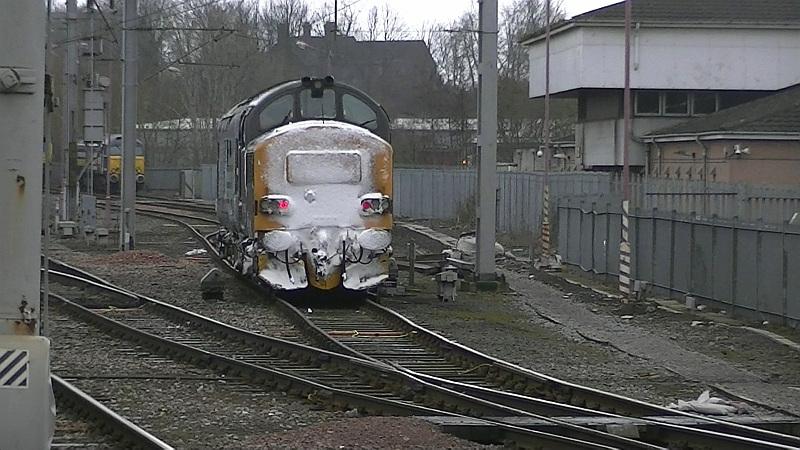 The Abominable Tractor! - scene 6: 37218 finally arrives in Wapping sidings Photo of The Abominable Tractor! - scene 6