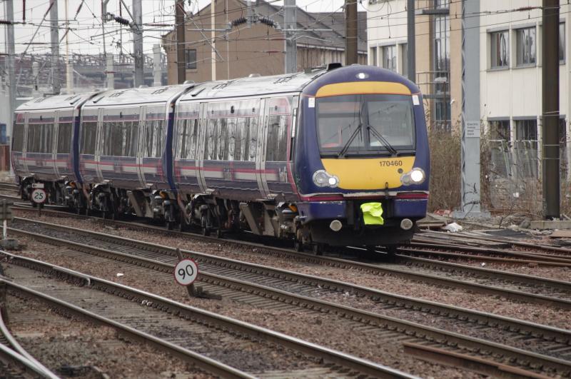 170460: 170460 arriving at Haymarket Staion from the depot. 25 March 2013. Photo of 170460