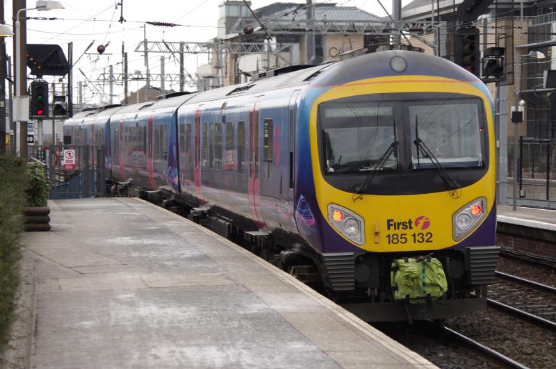 185132: 185132 departing Haymarket heading for Manchester airport. 25 March 2013. Photo of 185132