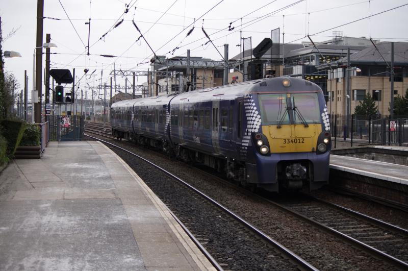 334012: 334012 arriving at Haymarket with a Waverly serivce. 25 March 2013. Photo of 334012