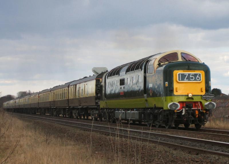 55009 on 1Z56 Edinburgh - Crewe passes Greenhill Lower.: 55009 on 1Z56 Edinburgh - Crewe passes Greenhill Lower. Photo of 55009 on 1Z56 Edinburgh - Crewe passes Greenhill Lower.