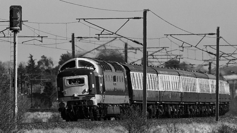 55009 near Drem 6.4.13: Photo of 55009 near Drem 6.4.13