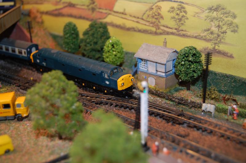 40144 passes derelict signal box: As signal box closures continue apace across the rail network, even smaller scale boxes can't escape the axe! Photo of 40144 passes derelict signal box