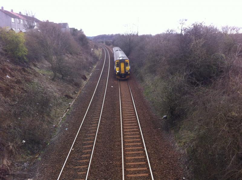 156431: A class 156 approaches West Calder from Glasgow Central. All ScotRail terminate at West Calder due to engineering work at Mid Calder junction.
Photo of 156431