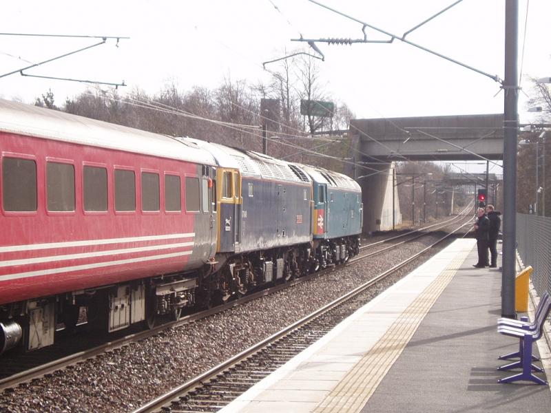 Dodgy Characters at Newcraighall: 47848 leading 47853 and 9 Mk2s Photo of Dodgy Characters at Newcraighall