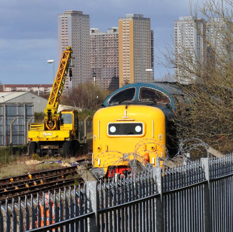 Spotted by Spotter: 55022 arriving on Glasgow Works having just been photoed by a Spotter Photo of Spotted by Spotter