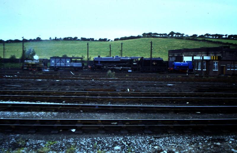 44871 : a wide angle view of 44871 with a couple other steam trains in view Photo of 44871