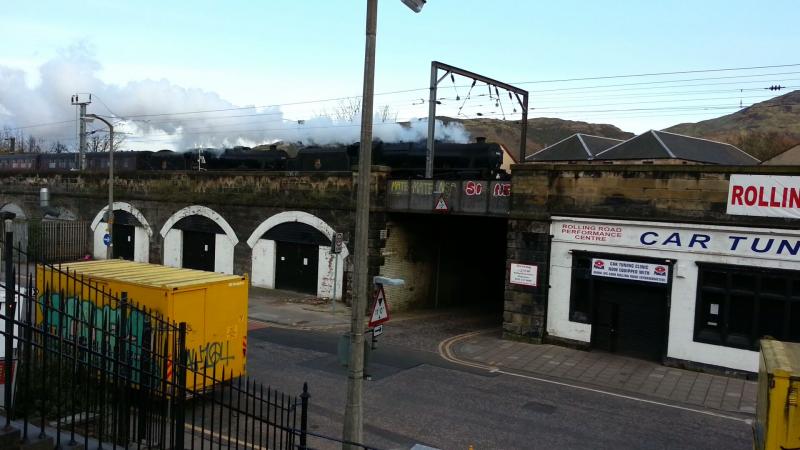 44871 and 45407 on GB VI: 5mt's 44871 & 45407 at Abbeyhill. 27/4/13 pic1 Photo of 44871 and 45407 on GB VI