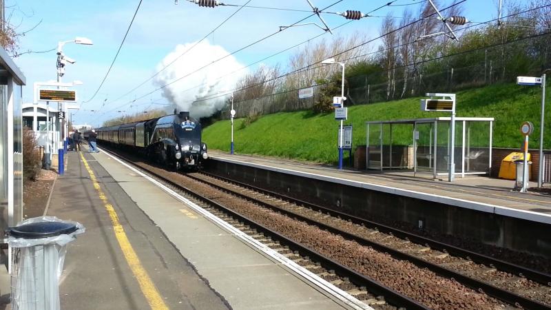60009 union of South Africa @ Stoneybank 28/4/13: No.9 thunders through Stoneybank headin south with GB VI day 9. Pic 1 Photo of 60009 union of South Africa @ Stoneybank 28/4/13