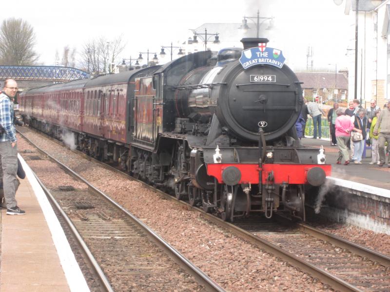LNER Class A4 - 61994 The Great Marquess: The Great Marquess arriving into Stirling working on the Great Britain VI. Photo of LNER Class A4 - 61994 The Great Marquess