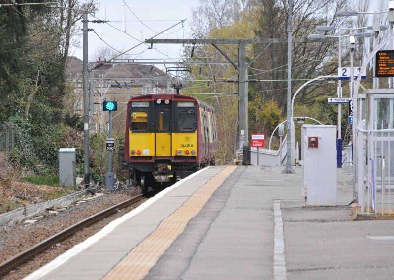 314214 at Langside: 314214 Leaves Langside Station to GC Th 2/5/2013 Photo of 314214 at Langside