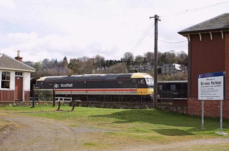 47643 at Bo'ness with last train of the day.: SRPS preserved 47643 is ready for the off at Bo'ness Station for the last service of the day on 27th April 2013. Photo of 47643 at Bo'ness with last train of the day.