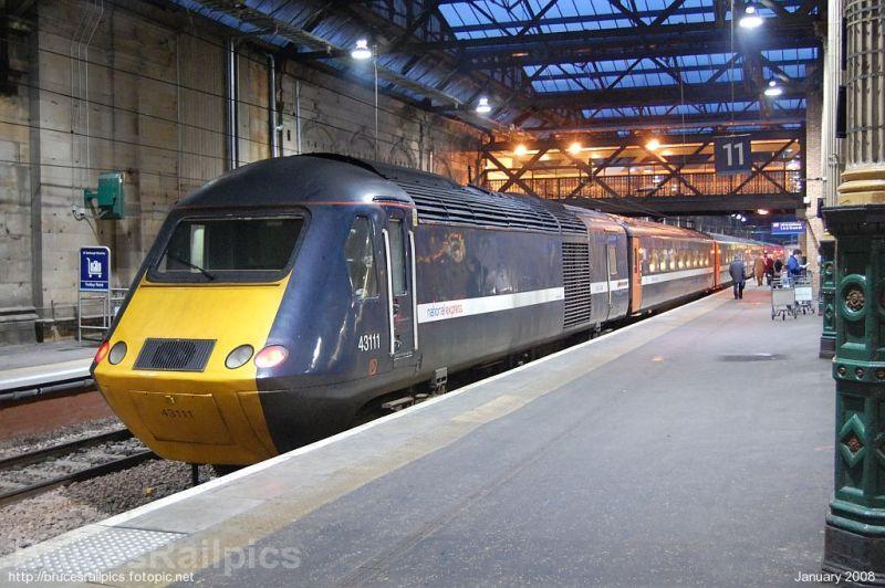 43111_1S12_1200_LondonKGX_Inverness_21stJan08_A.jpg: 43111 sits on the rear of 1S15 1200 London King's Cross to Inverness at Edinburgh 21st Jan 08 Photo of 43111_1S12_1200_LondonKGX_Inverness_21stJan08_A.jpg
