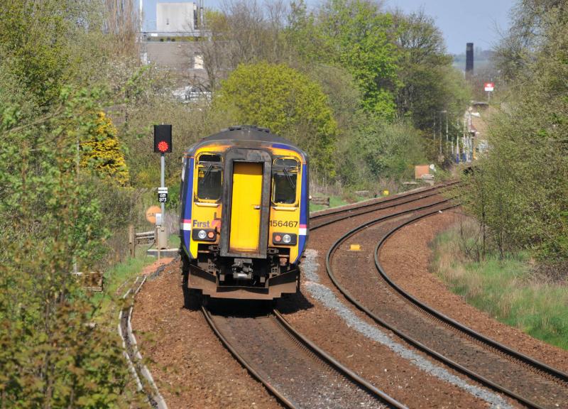 156467 @ Crossmyloof: 156467 held for 29 mins outside Crossmyloof Station between there and Glasgow Central 7th May 2013 Photo of 156467 @ Crossmyloof