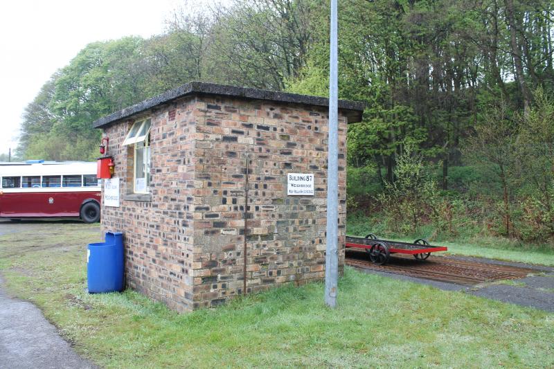 Lathalmond: An old weighbridge and trolley on what I believe are the remains of an old industrial line at the Scottish Vintage Bus Museum, Lathalmond, Fife. Photo of Lathalmond