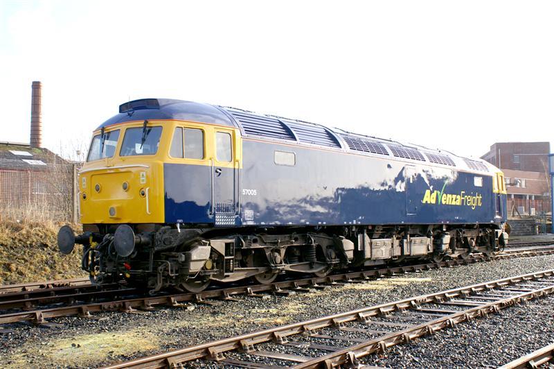 57005: 57005 Ex Works in the yard at Brush Barclay on 4th March 2008 Photo of 57005